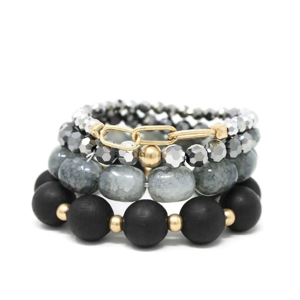 Black Stretch Bracelet ( 2285 WGBK ) sold by Oh My Jewelry