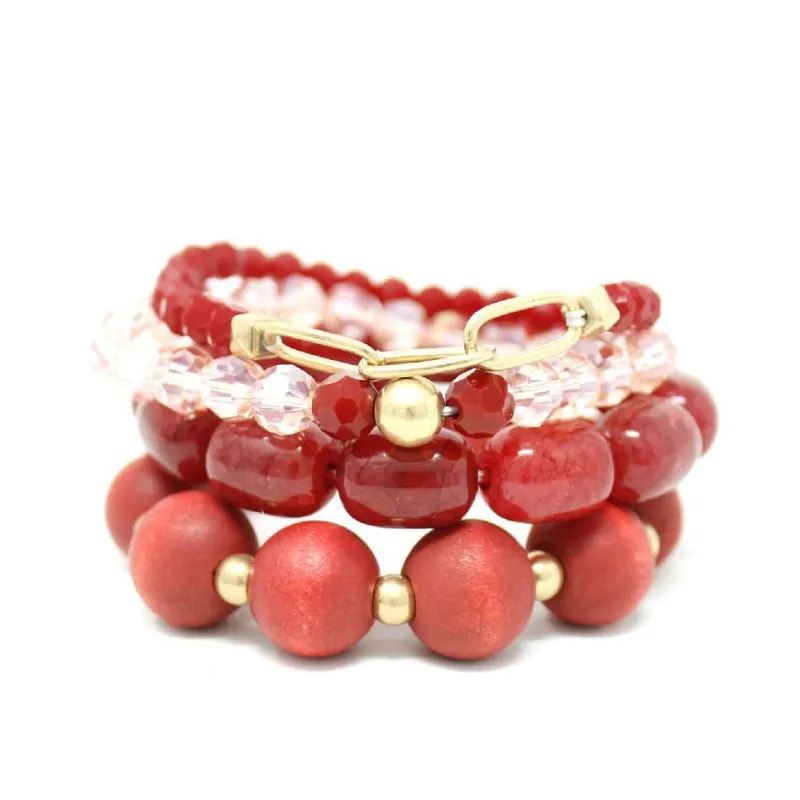Red Stretch Bracelet ( 2285 WGRD ) made by Oh My Jewelry