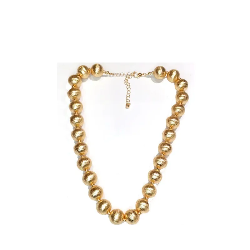 Gold Ball Necklace ( 701 GD ) sold by Oh My Jewelry