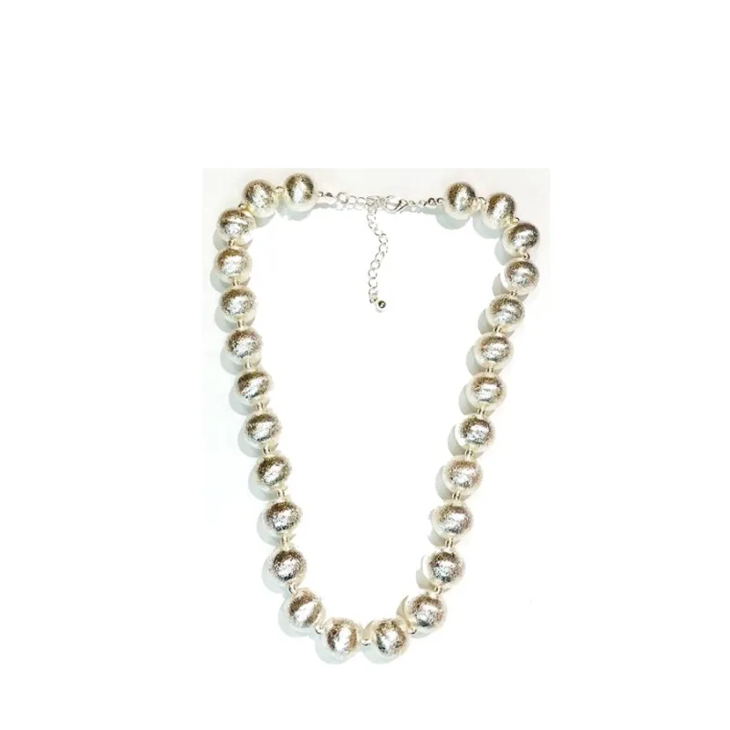 Silver Ball Necklace ( 701 SV ) sold by Oh My Jewelry