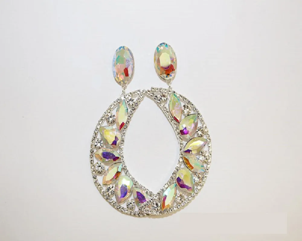 Silver Earrings AB Stones ( 1710 SAB ) sold by Oh My Jewelry