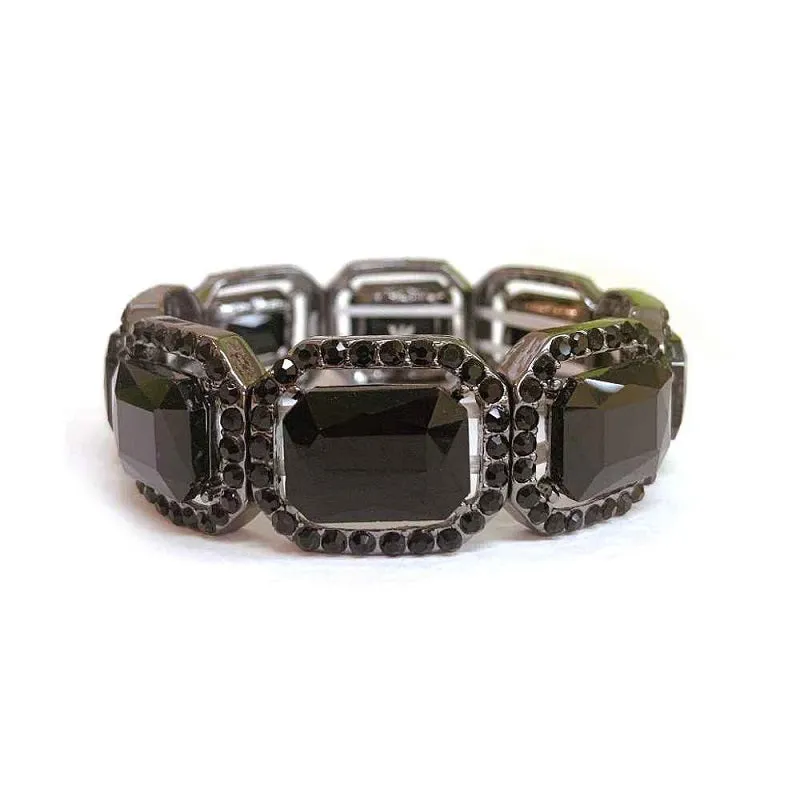 HEMATITE STRETCH BRACELET BLACK STONES ( 115 BJT ) sold by Oh My Jewelry