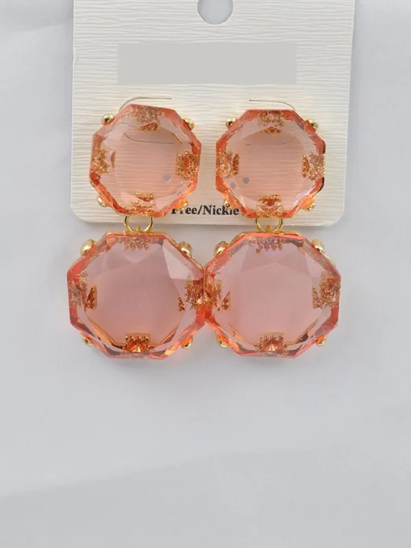 Gold Red Earrings ( 231509 RED ) sold by Oh My Jewelry