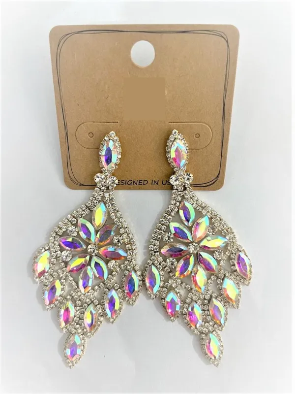 Silver Earrings AB Stones ( 2048 SPABCL ) sold by Oh My Jewelry