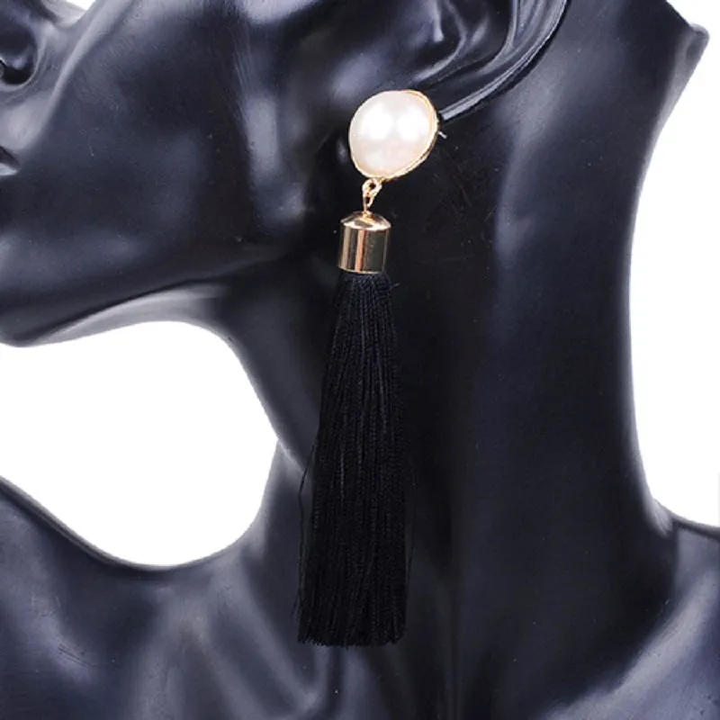 Gold Earrings Black Cream Pearls ( 2542 GDBLK ) sold by Oh My Jewelry