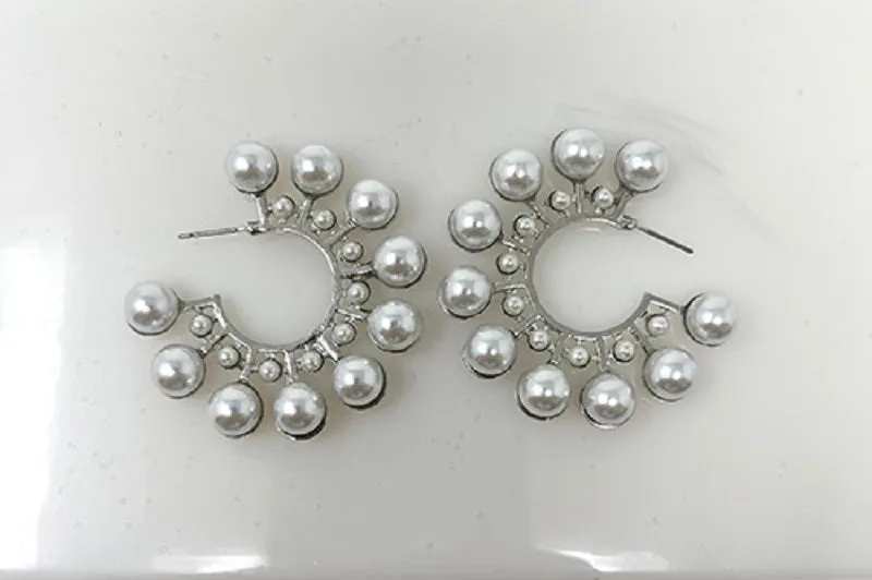 Silver Earring Pearls ( 7836 RCRM ) sold by Oh My Jewelry