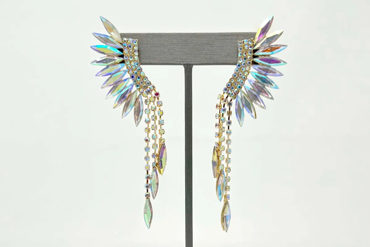 Gold Earrings AB Stones ( 0002 GAB ) sold by Oh My Jewelry