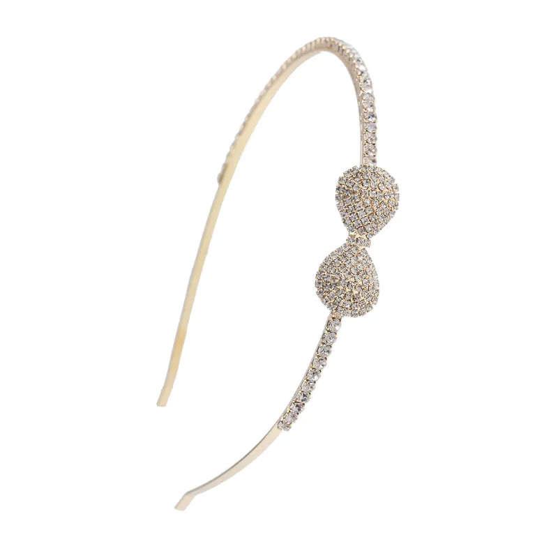 Gold HAIRBAND CLEAR STONES ( 72042 CRG ) sold by Oh My Jewelry