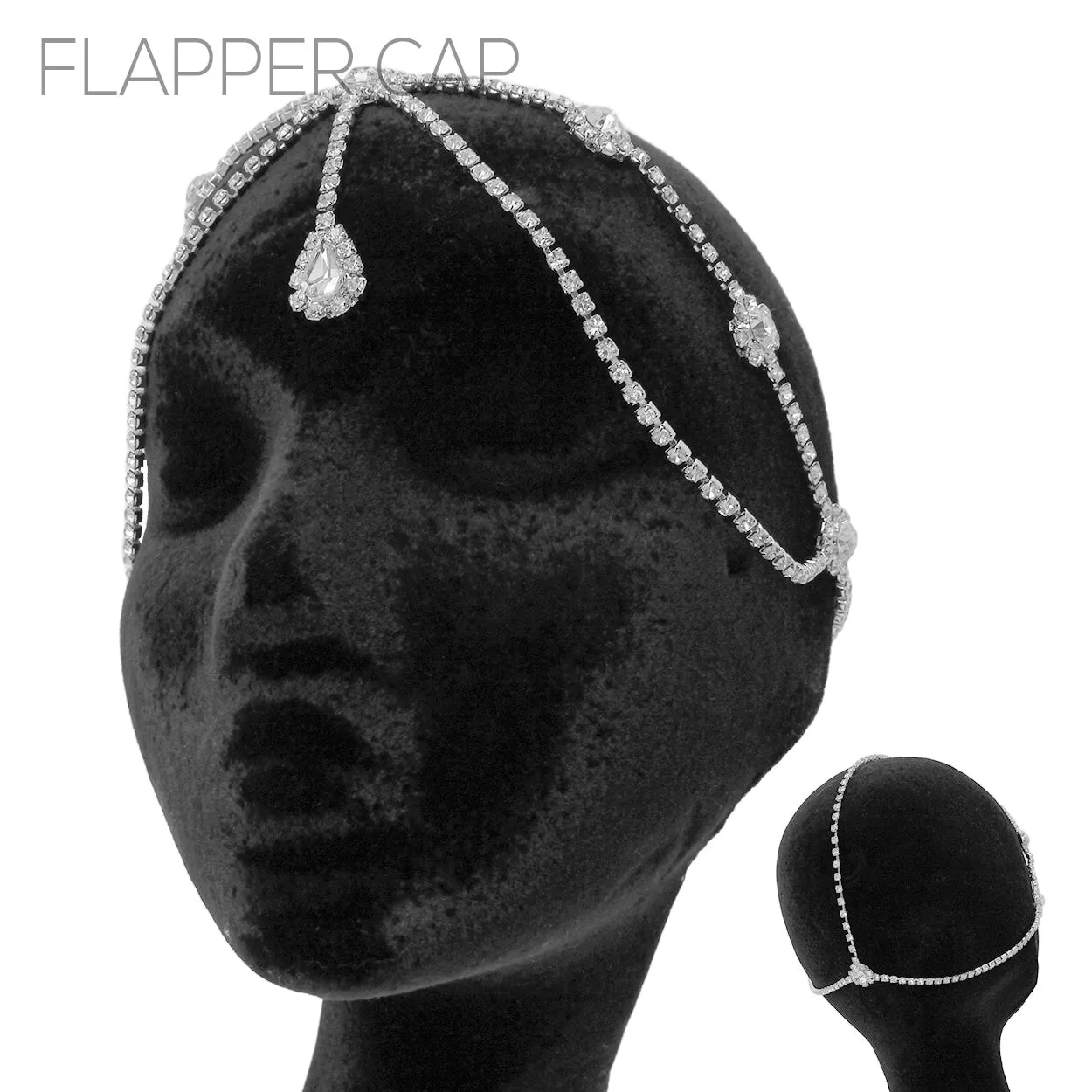 Silver Head Chain Clear Stones ( 72044 CRS ) sold by Oh My Jewelry