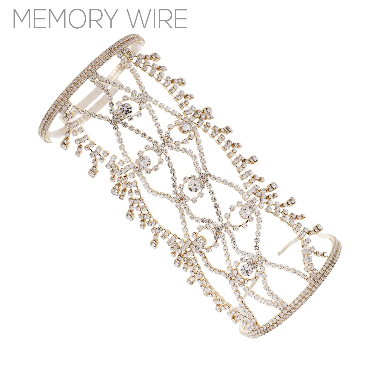 Gold Arm Cuff Clear Stones ( 84339CR-G ) sold by Oh My Jewelry