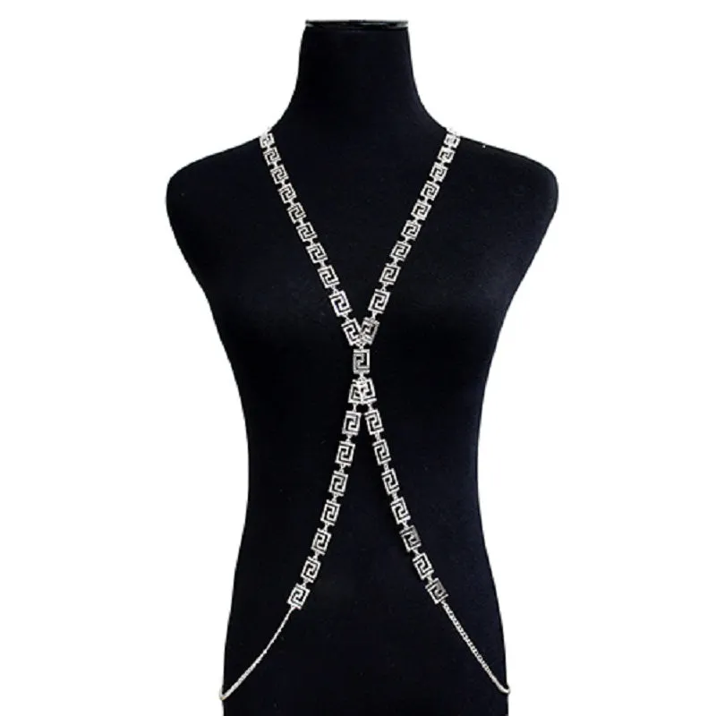 Silver Greek Body Chain ( 4001 RD ) sold by Oh My Jewelry
