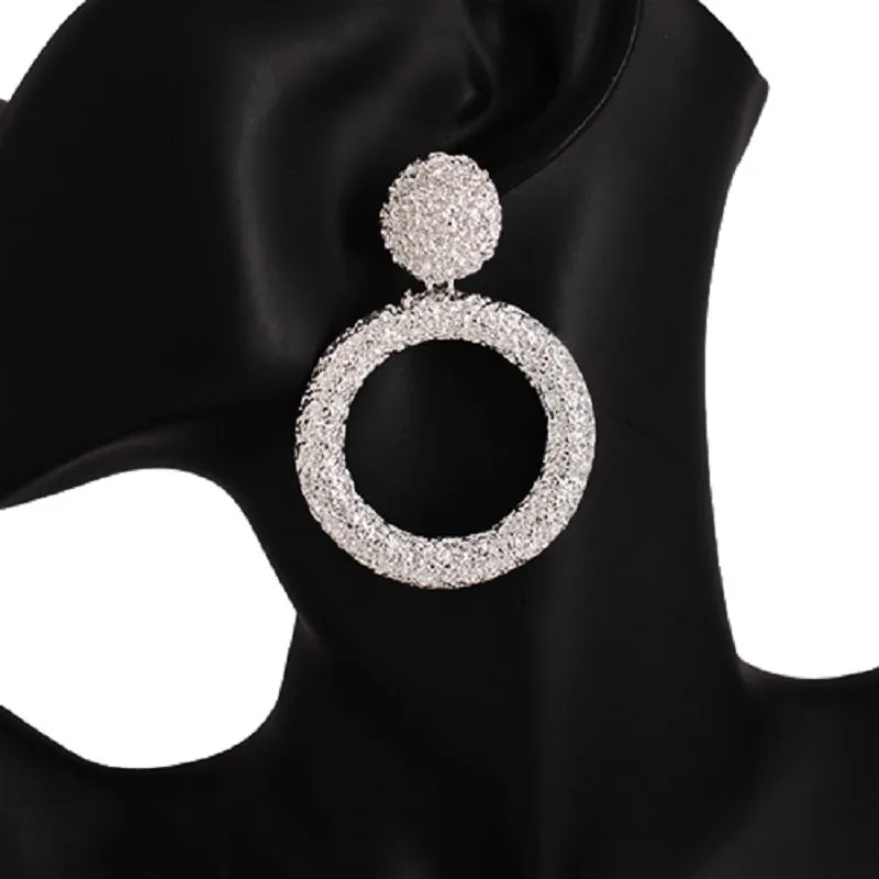 Silver Metal Earrings ( 5237 RD ) sold by Oh My Jewelry