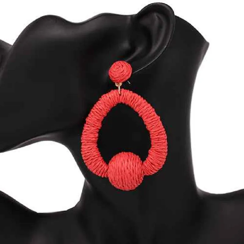 Red Thread Earrings ( 2452 RE ) sold by Oh My Jewelry