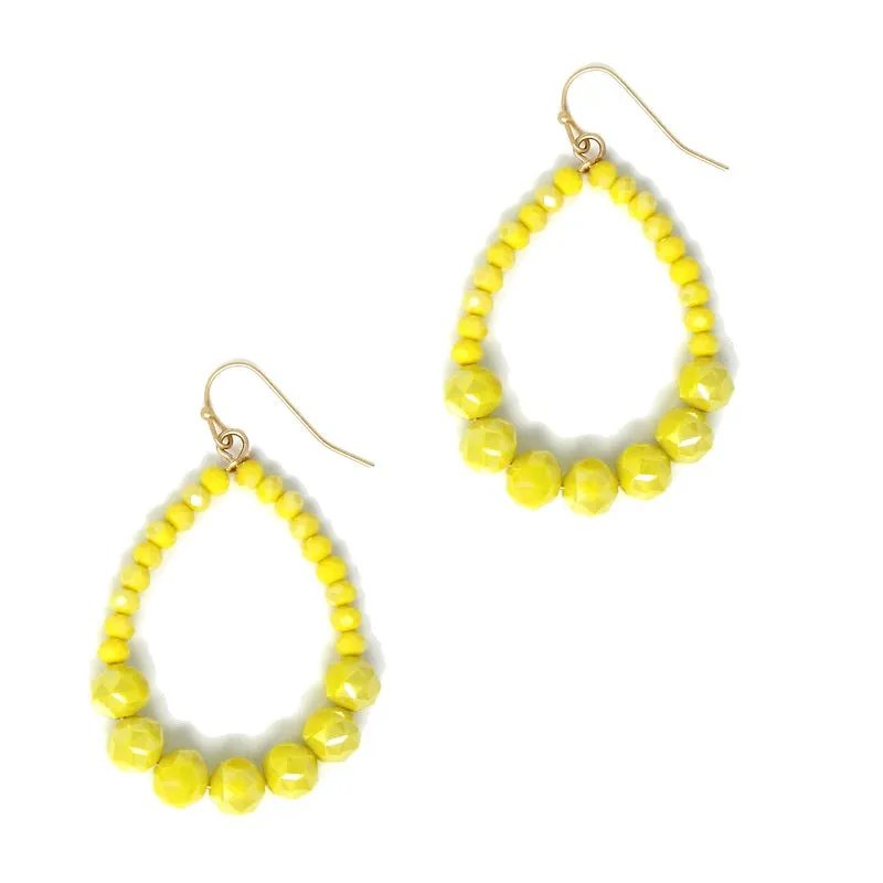 Yellow Bead Earrings ( 2133 YLOP ) sold by Oh My Jewelry