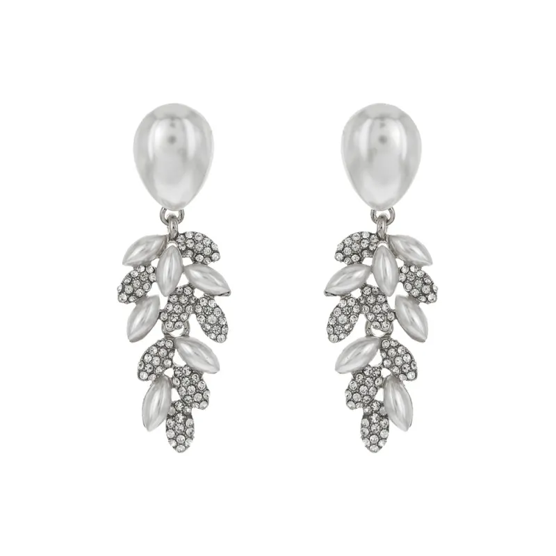 SILVER WHITE PEARL EARRINGS ( 325 RWH ) sold by Oh My Jewelry
