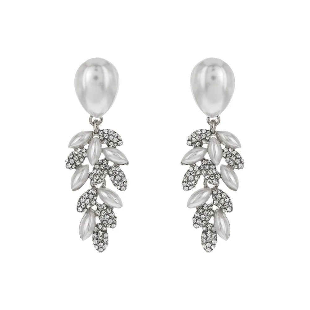 SILVER WHITE PEARL EARRINGS ( 325 RWH ) sold by Oh My Jewelry