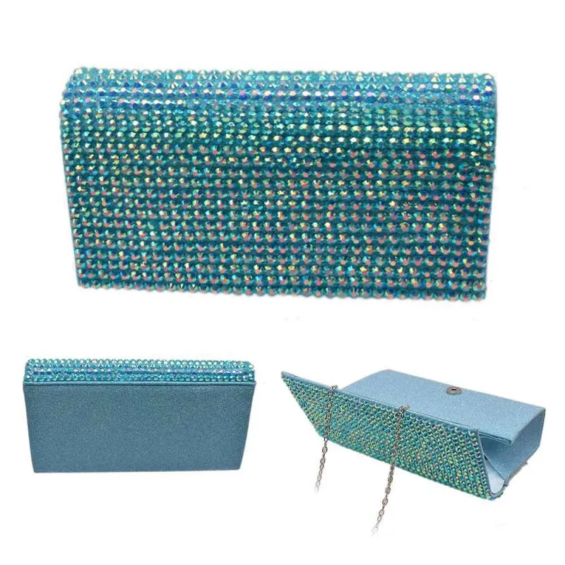 AQUA AB RHINESTONE EVENING BAG ( 11656 ) sold by Oh My Jewelry