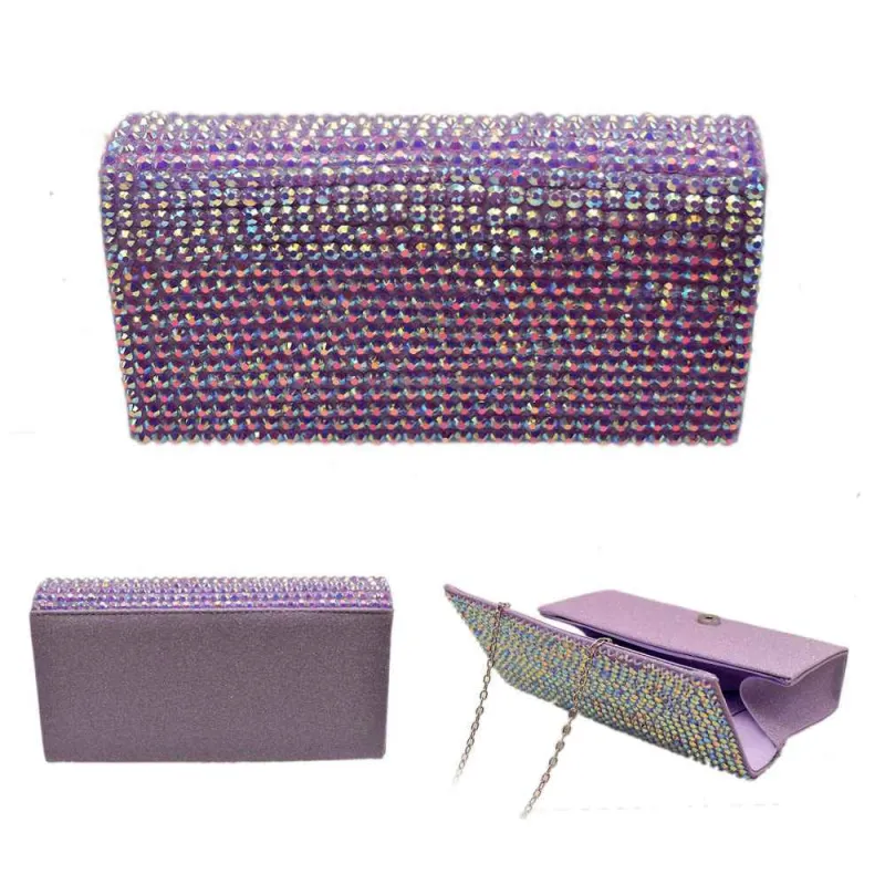 LAVENDER AB RHINESTONE EVENING BAG sold by Oh My Jewelry