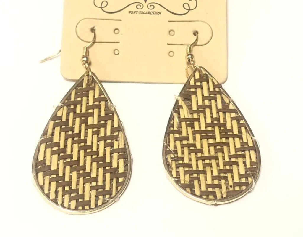 GOLD BROWN EARRINGS ( 5193 DB ) sold by Oh My Jewelry