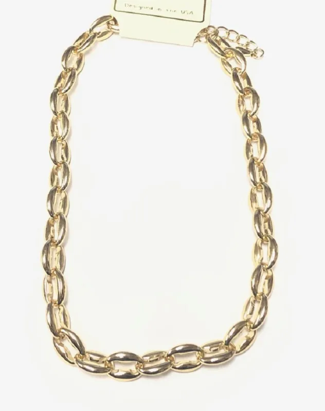 GOLD CHAIN NECKLACE ( 1659 G ) sold by Oh My Jewelry