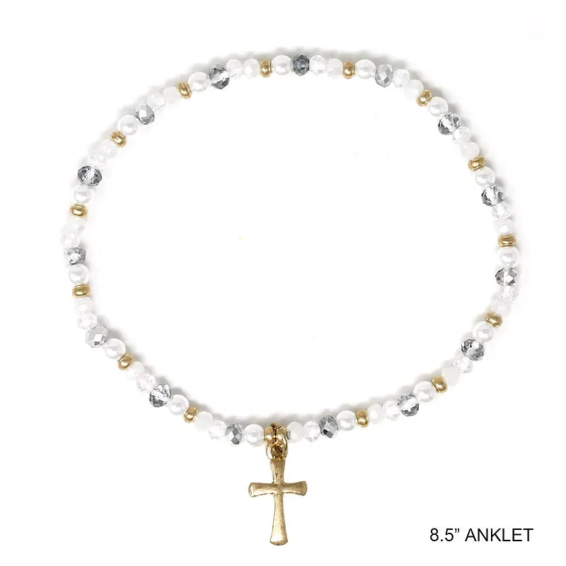 MULTI COLOR STRETCH ANKLET ( 346 WGBR ) sold by Oh My Jewelry