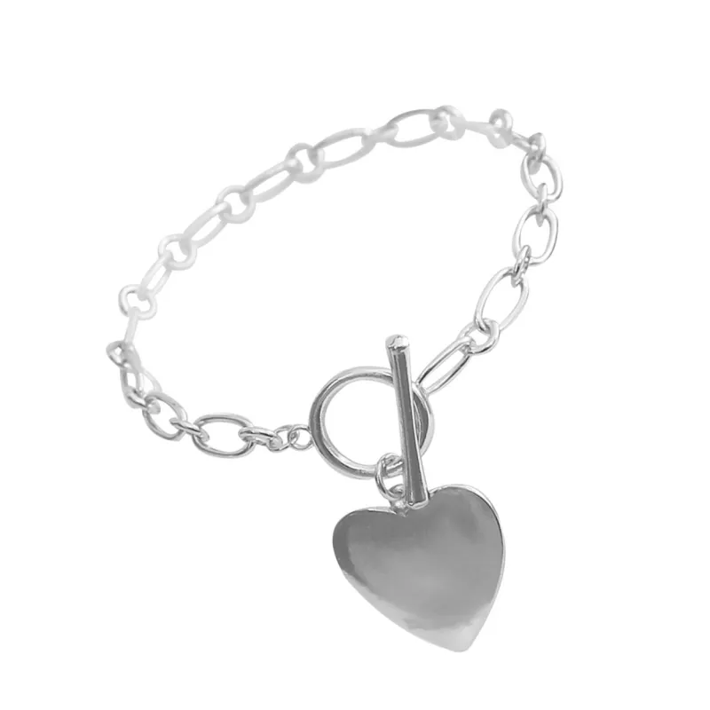SILVER HEART CHARM BRACELET ( 84338 VR ) sold by Oh My Jewelry