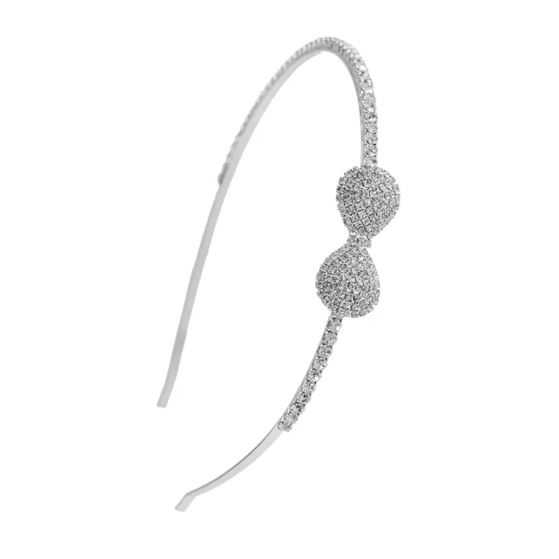 SILVER HAIRBAND CLEAR STONES ( 72042 CRS ) sold by Oh My Jewelry