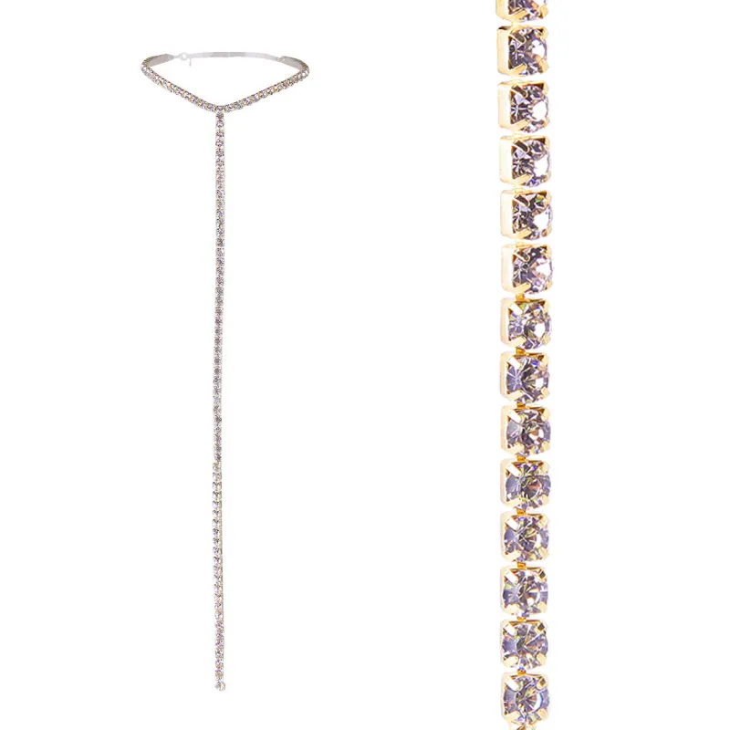 GOLD CHOKER CLEAR STONES ( 16345 CRG ) sold by Oh My Jewelry