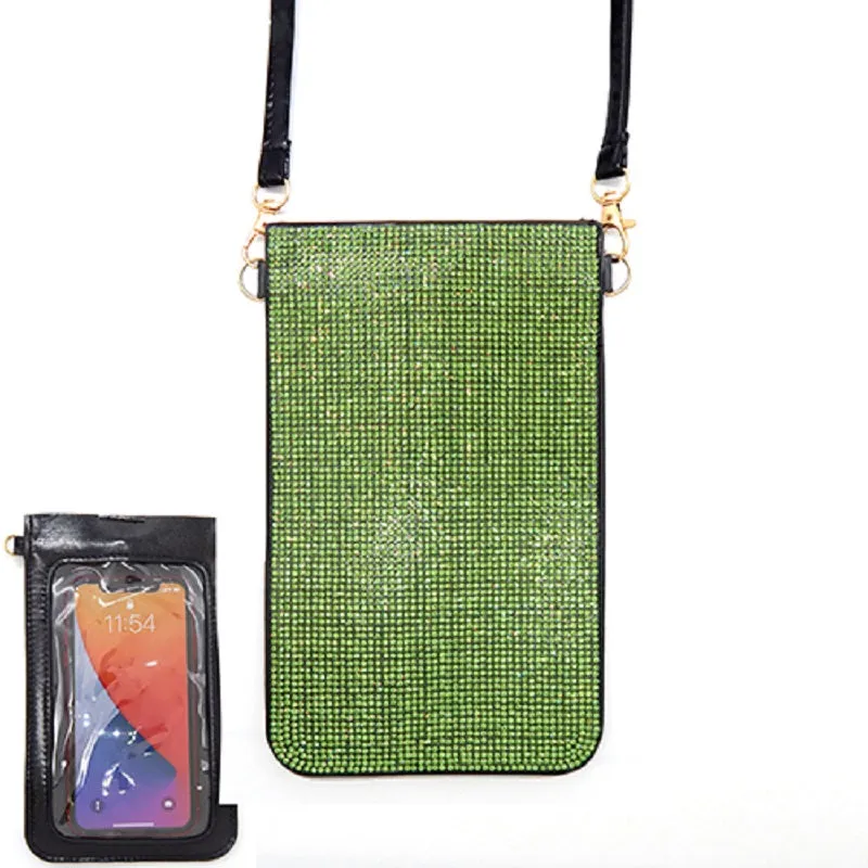 PHONE BAG CLEAR PERIDOT STONES BOSS ( 6144 PRDT ) sold by Oh My Jewelry