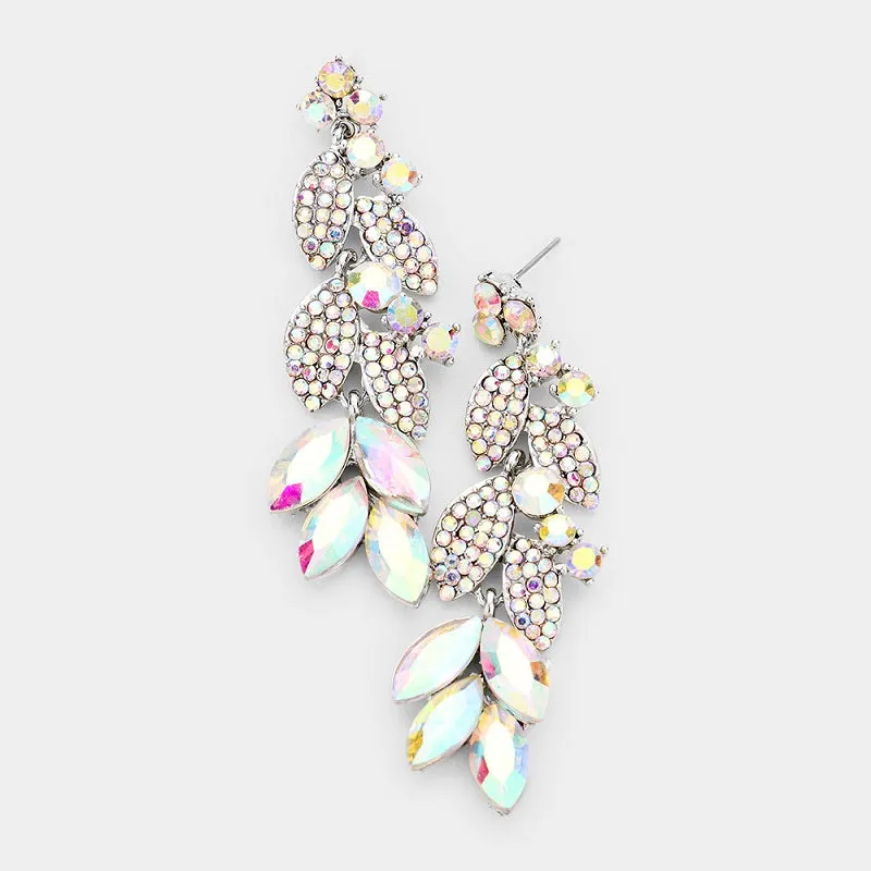 SILVER AB CHANDELIER EARRINGS ( 1332 SAB ) sold by Oh My Jewelry