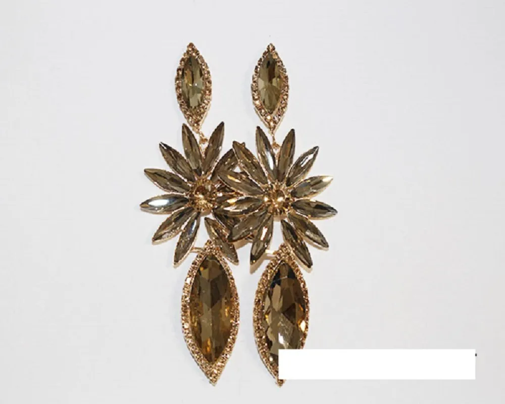 GOLD TOPAZ CHANDELIER EARRINGS ( 1521 GLCT ) sold by Oh My Jewelry