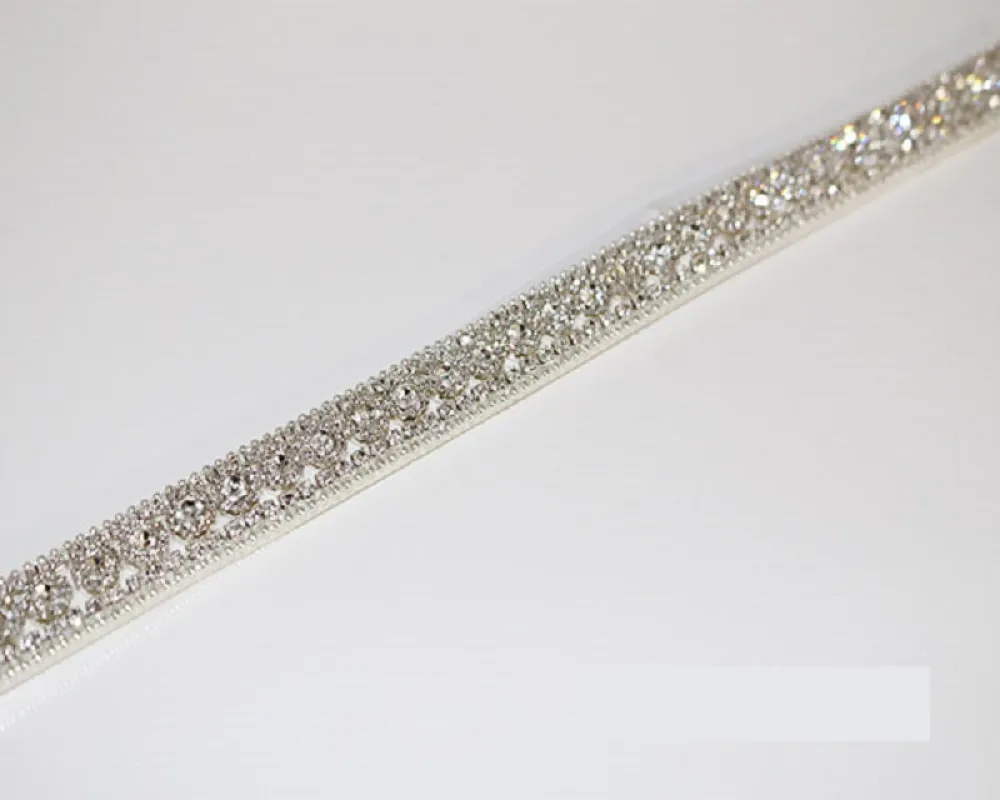 WHITE PEARL CLEAR RHINESTONE CRYSTAL BRIDAL WEDDING BELT / HEADBAND ( 1144 SCRY ) sold by Oh My Jewelry