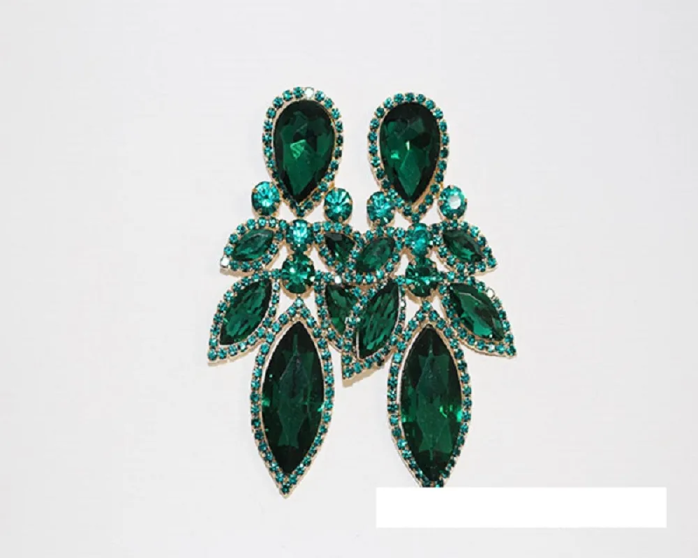 GOLD EARRINGS EMERALD GREEN STONES ( 1522 GEME ) sold by Oh My Jewelry