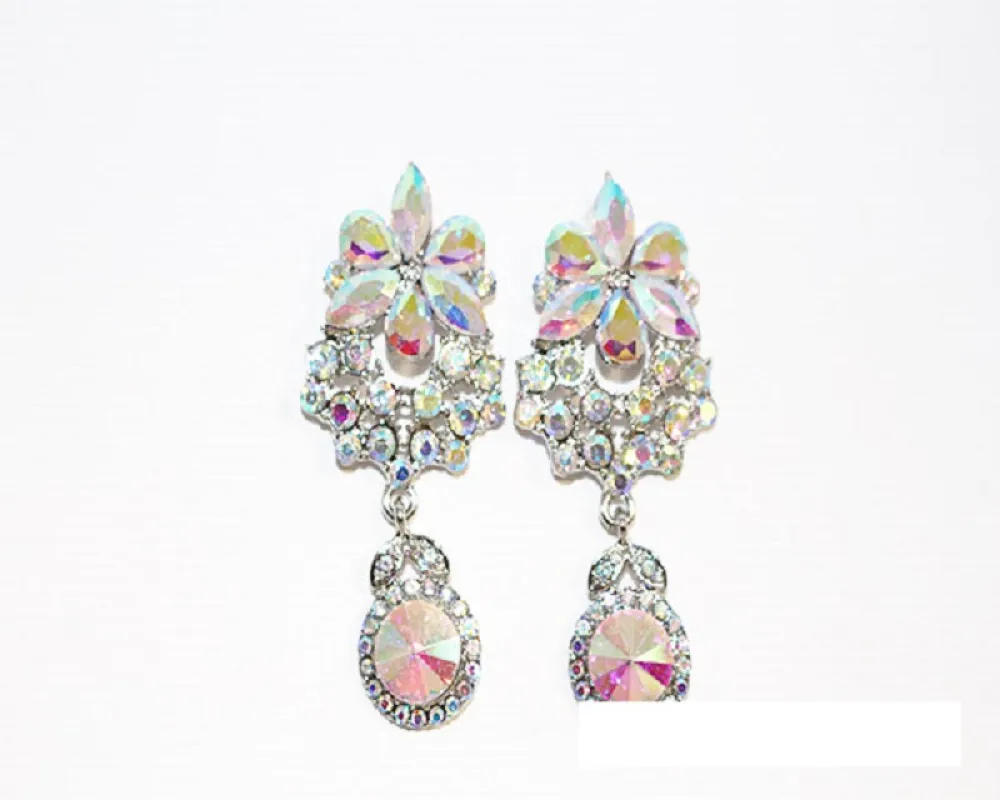 SILVER EARRINGS AB STONES ( 1652 SAB ) sold by Oh My Jewelry