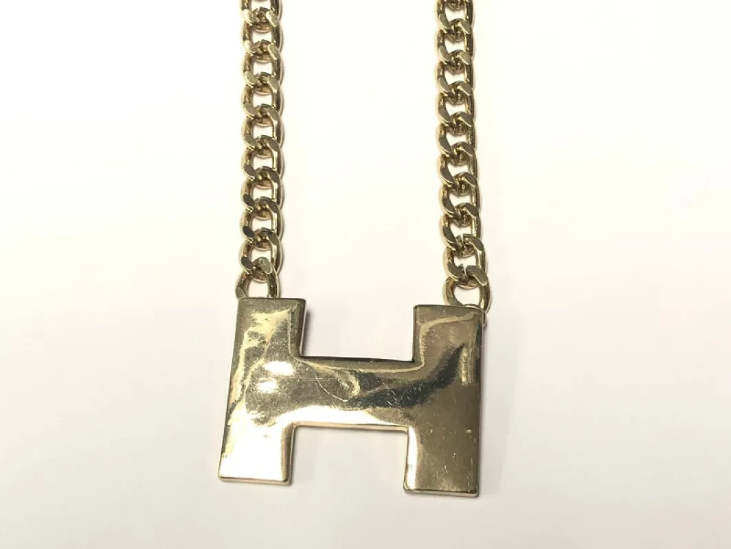 GOLD H NECKLACE ( 0199 GD ) sold by Oh My Jewelry