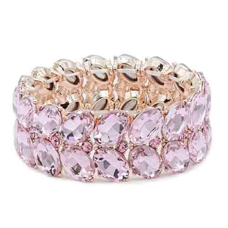 ROSE GOLD PINK STRETCH BRACELET ( 8082 RGPK ) sold by Oh My Jewelry