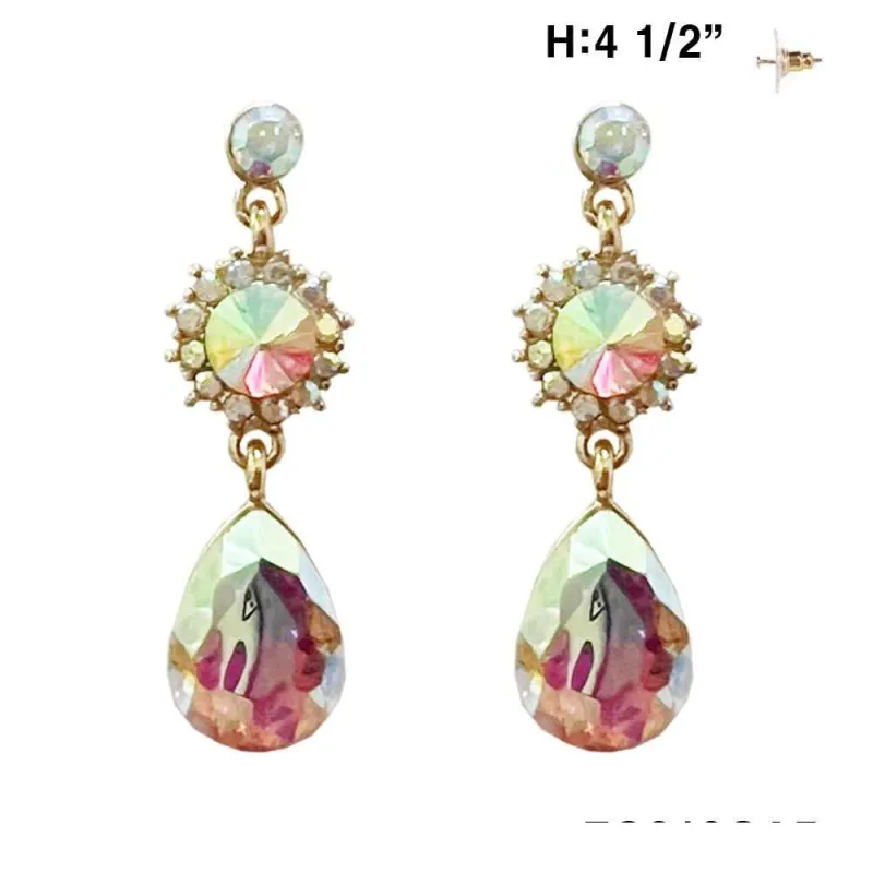 GOLD EARRINGS AB STONES ( 310 GAB ) sold by Oh My Jewelry