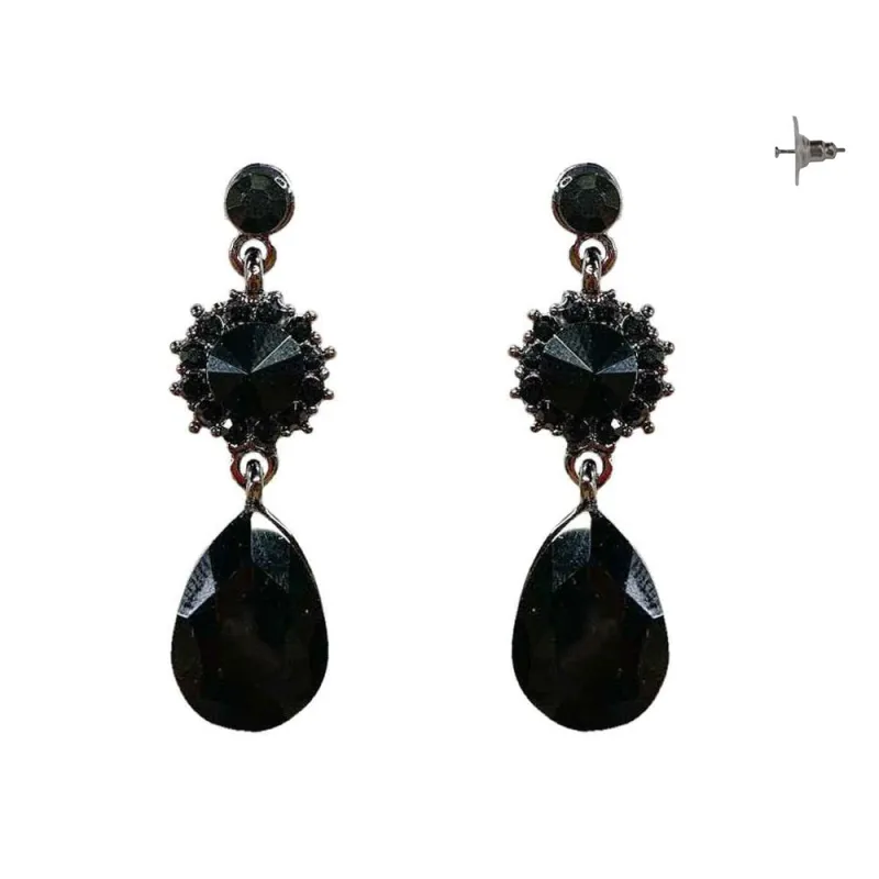 HEMATITE EARRINGS BLACK STONES ( 310 BJT ) sold by Oh My Jewelry
