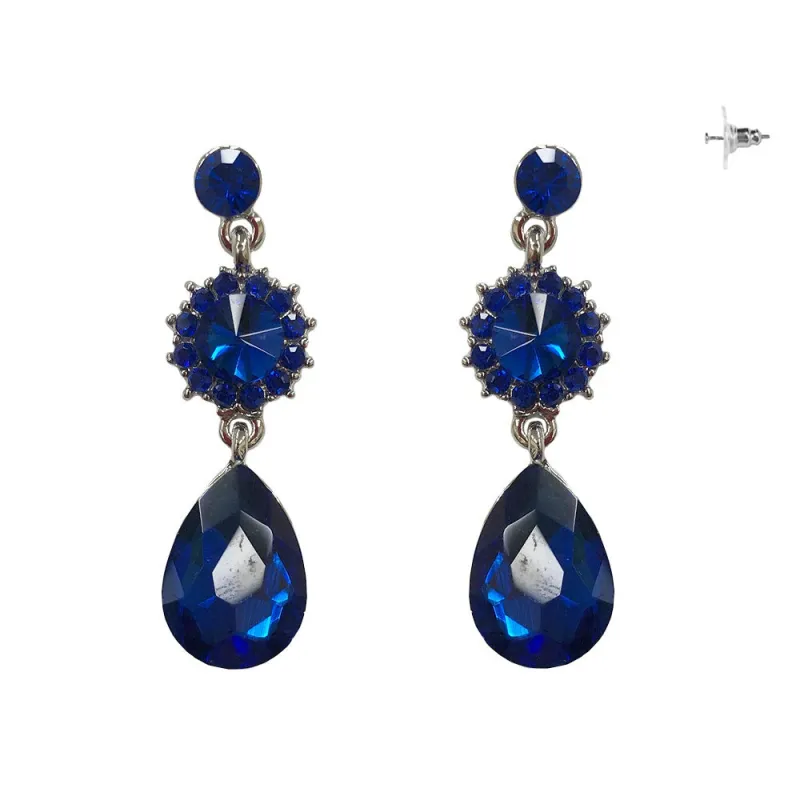 SILVER EARRINGS BLUE STONES ( 310 RRY ) sold by Oh My Jewelry