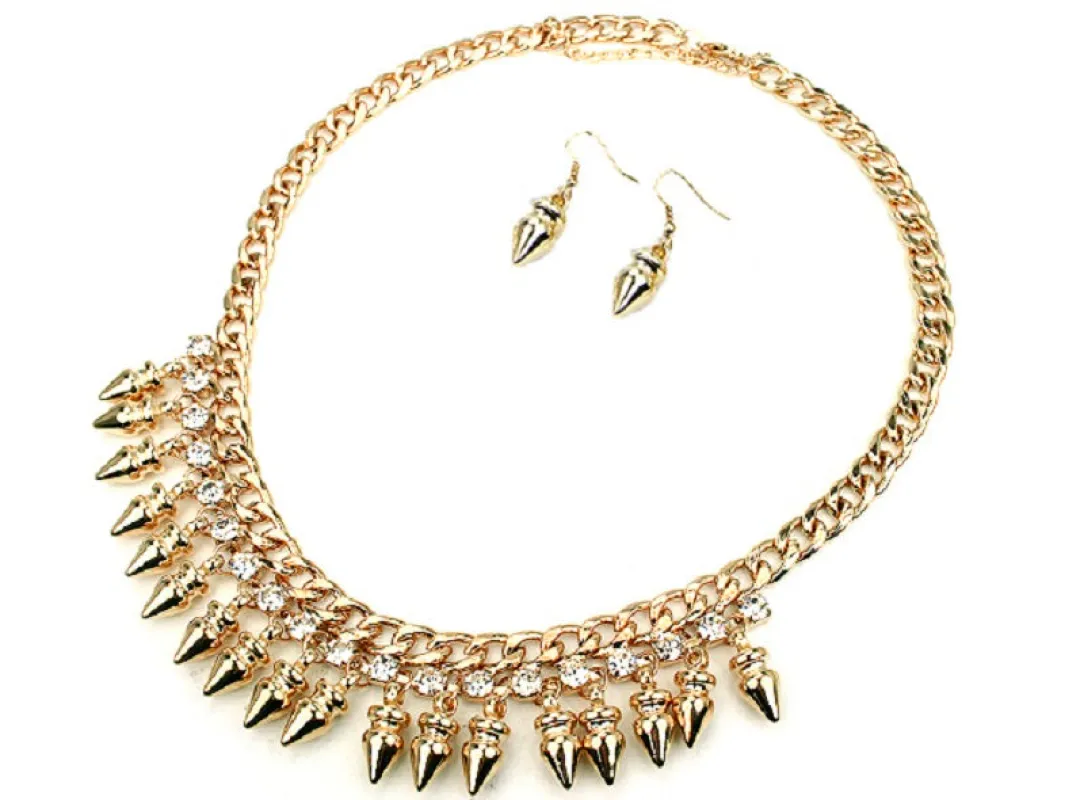 GOLD NECKLACE SET ( 1208 GDCRY ) sold by Oh My Jewelry