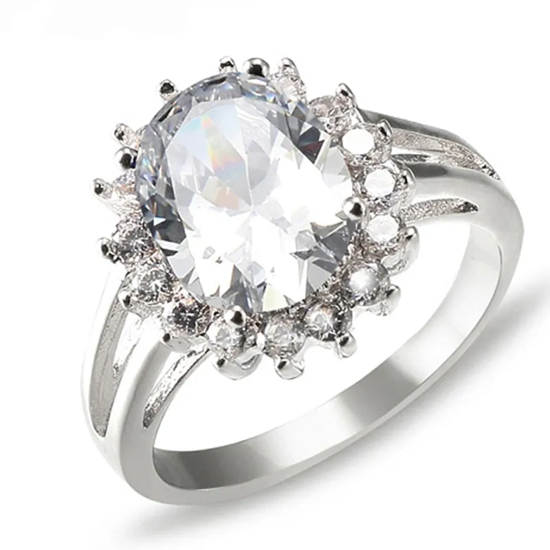 SILVER RING CLEAR STONE SIZE 10 ( 2036 CL SIZE 10 ) sold by Oh My Jewelry