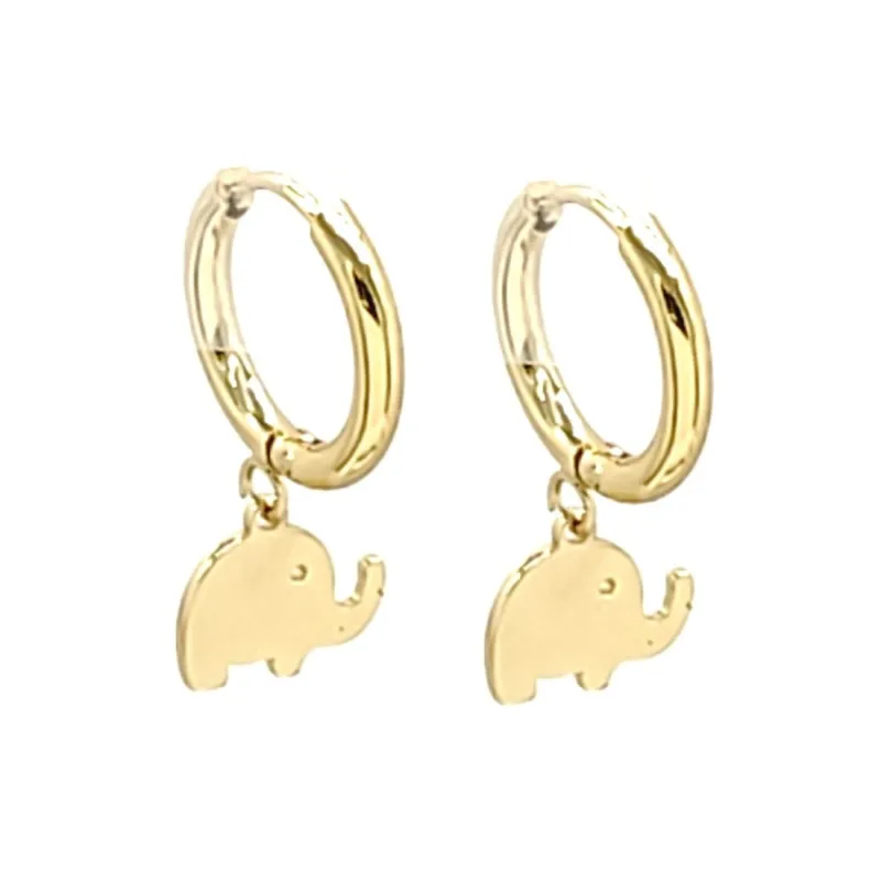 GOLD HOOP EARRINGS ELEPHANT ( 114 G ) sold by Oh My Jewelry