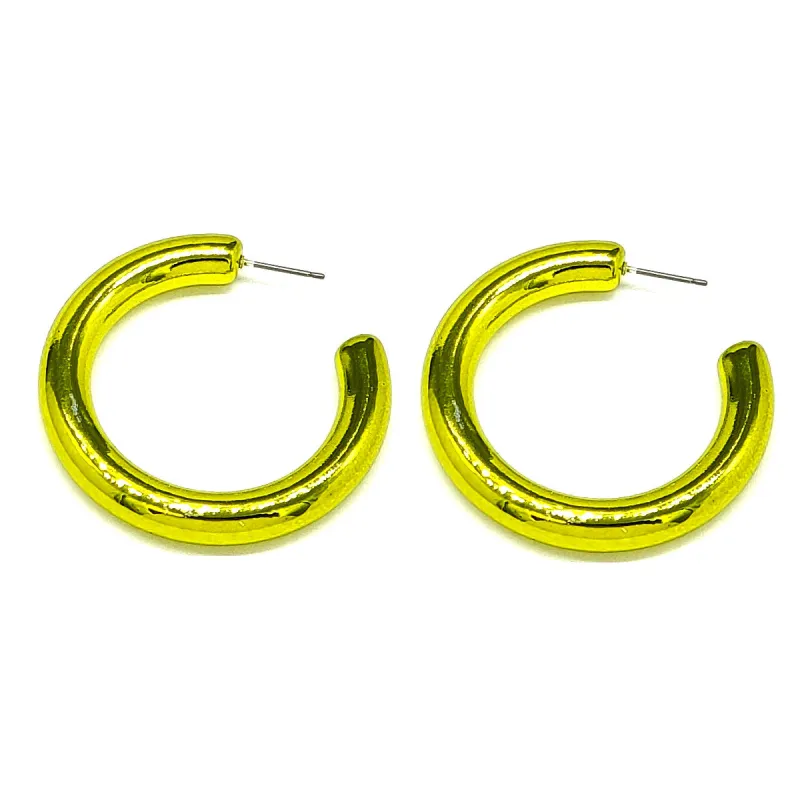 GREEN HOOP EARRINGS ( 8216 GR ) made by Oh My Jewelry