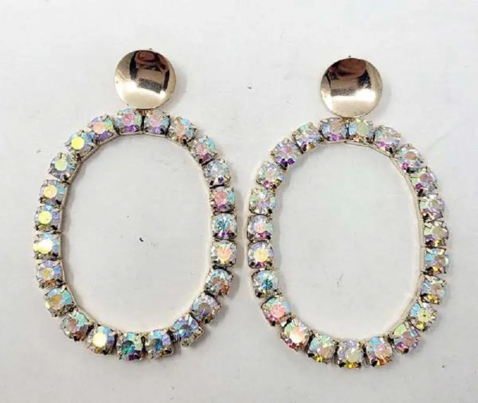 GOLD EARRINGS AB STONES ( 10064 GAB ) sold by Oh My Jewelry