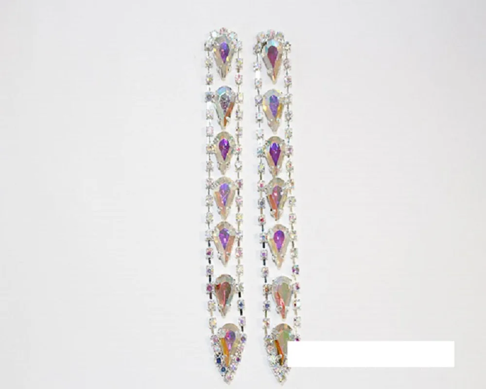 SILVER EARRINGS AB STONES ( 1640 SAB ) sold by Oh My Jewelry