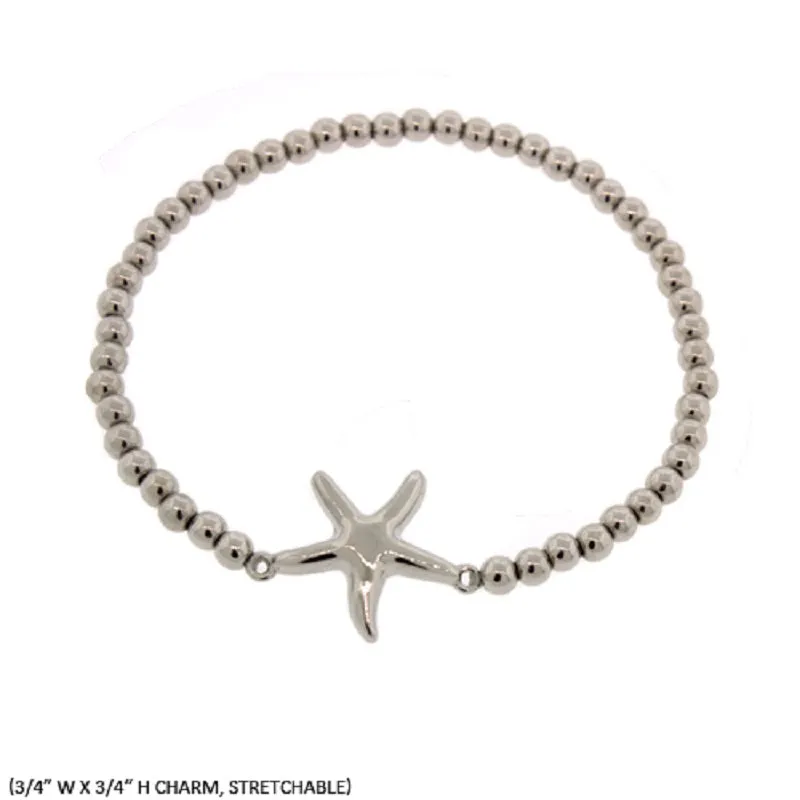 SILVER STRETCH BRACELET STAR ( 2400 RH ) sold by Oh My Jewelry