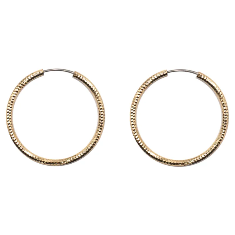 GOLD HOOP EARRNGS ( 5731 GD ) sold by Oh My Jewelry