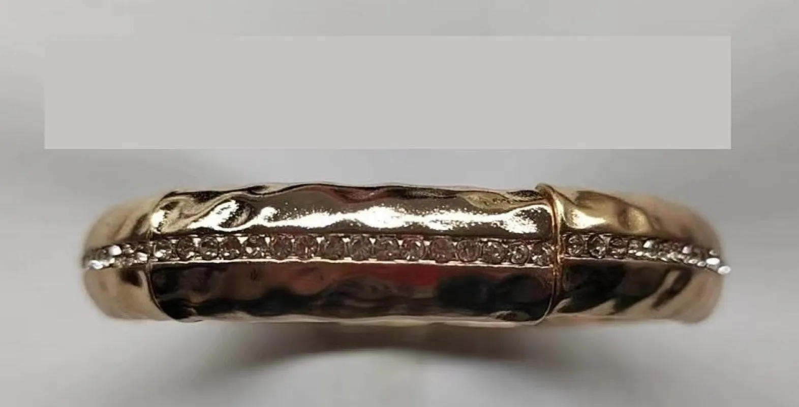 GOLD STRETCH BRACELET CLEAR STONES ( 5407 GD ) sold by Oh My Jewelry