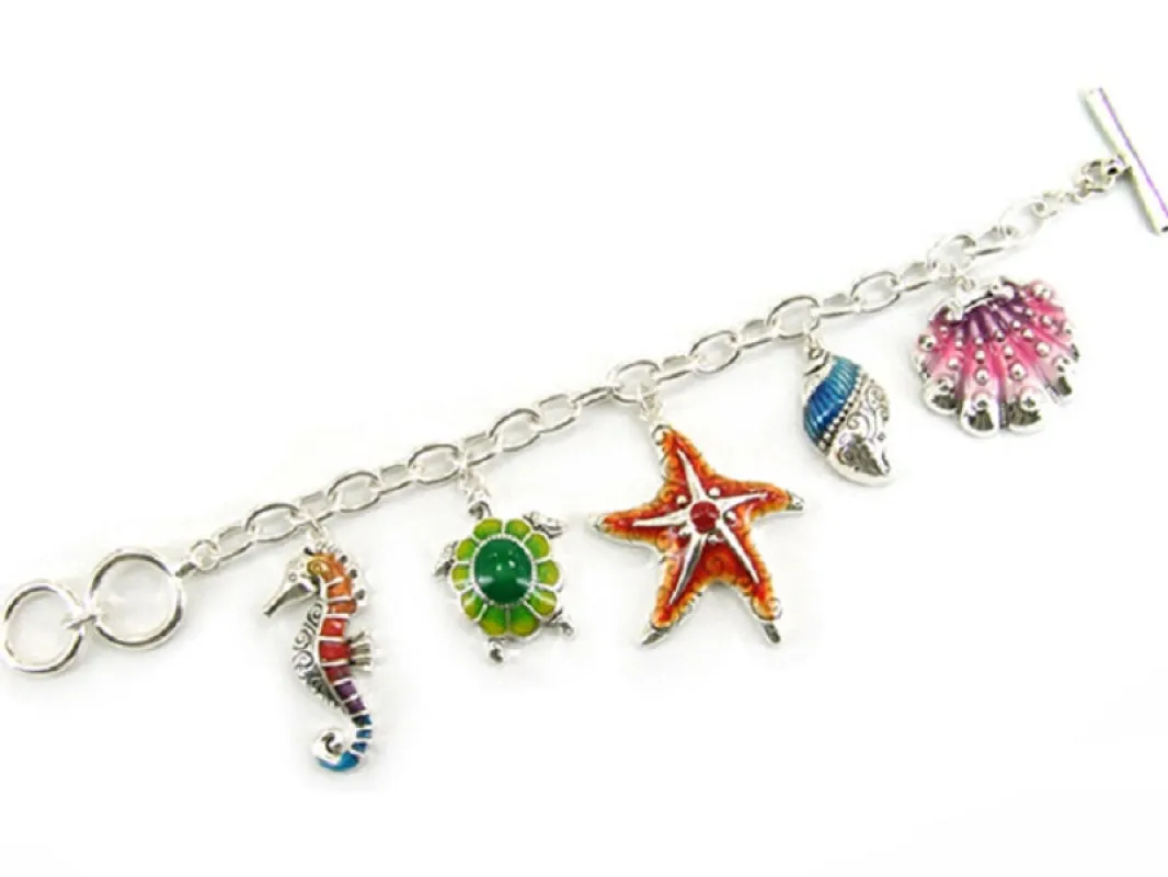SILVER SEA CHARM BRACELET ( 5674 ASMX ) sold by Oh My Jewelry