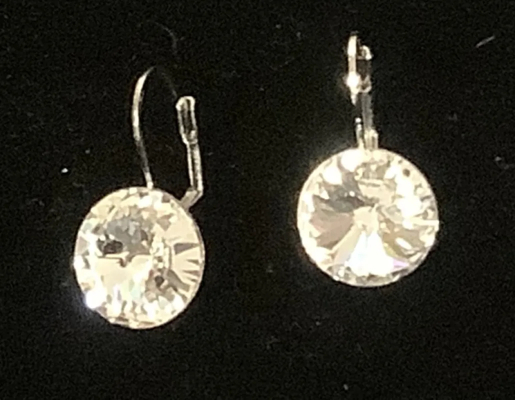 SILVER EARRINGS CLEAR STONES ( 0097 CL ) sold by Oh My Jewelry